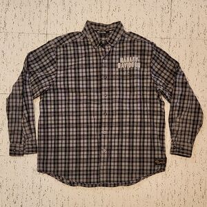 Harley Davidson Heavyweight Flannel Button Down Long Sleeve Casual Dress Shirt